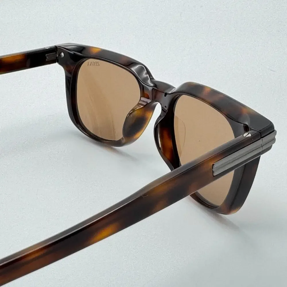 Ermenegildo Zegna Sunglasses EZ0248 52E Dark Havana Frame Brown Lens 50mm New